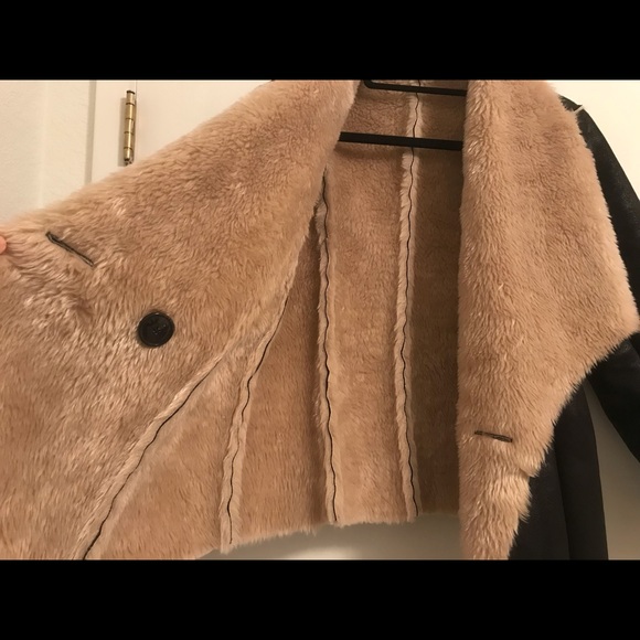 Like New Neiman Marcus Faux Fur/ Suede Coat - Picture 5 of 8